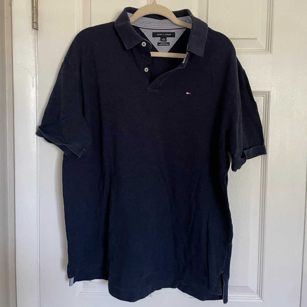Tommy Hilfiger Men's Dark Blue Polo Shirt
